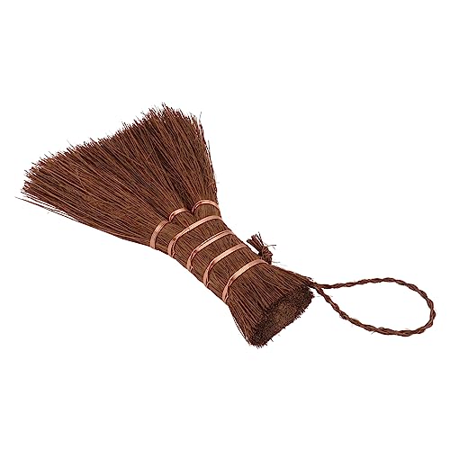 1Pc Mini Broom for Tea Ceremony Natural Bristle Cleaning Brush with Hanging Rope Compact Lightweight Household Tool for Small Garbage Cleanup