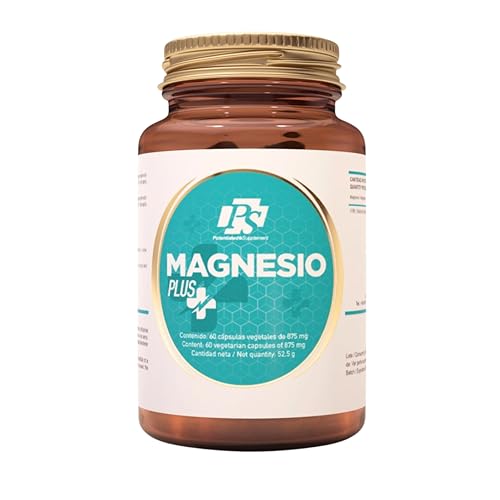 PS Magnesio Plus - Gluconato de Magnesio de Alta Absorción, Apoya la Energía, Función Músculos y Sistema Nervioso | 60 Cápsulas Vegetales