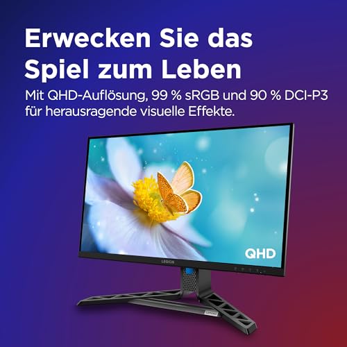 Lenovo Legion R27qe Gen 2 | 27" QHD WLED Gaming Monitor | 2560x1440 | 16:9 | 200 Hz | IPS-Panel | 0.5ms Reaktionszeit | HDMI | DisplayPort | TÜV Eye Comfort Schutz | Raven schwarz | 5.9 kg 4