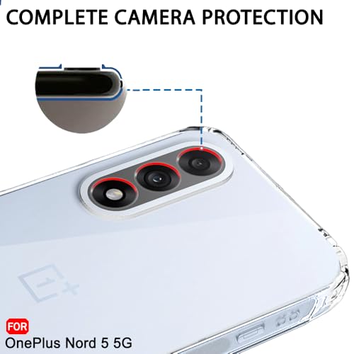 Image of TheGiftKart Back Cover Soft Case for OnePlus Nord 5 5G | Best Camera Protection | Inbuilt Dust Plugs & Anti-Slip Grip | Ultra Clear Slim Back Cover Case for OnePlus Nord 5 5G (Silicone, Transparent)