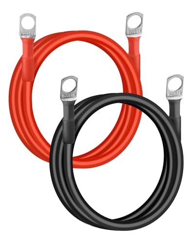 QWORK Cable de Arranque 2 Piezas 100 cm