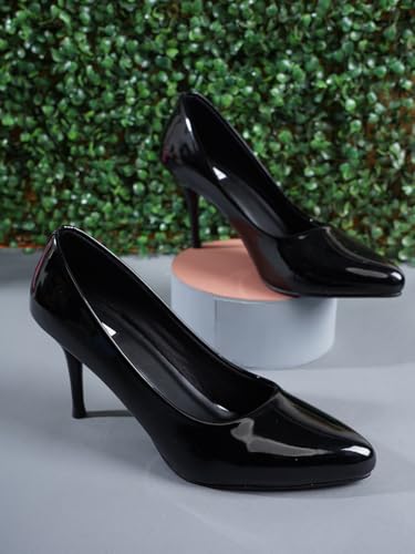 Image of ELLE Women's Solid Stiletto Heel Slip-On Pumps