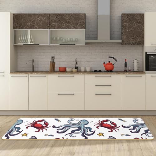 Tapetes de cocina con diseño de caricatura: juego de 2 alfombras antideslizantes para el hogar 3