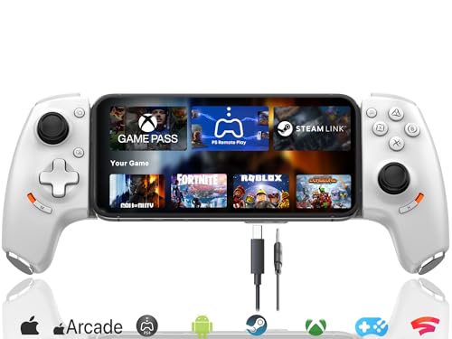Megadream USB C Mobile Gaming Controller for iPhone 16/iPhone 15 Series & Android (Type-C),Plug and Play Gamepad Joystick, Stream PS5/Xbox/PC Games on Mobile,Cloud Gaming