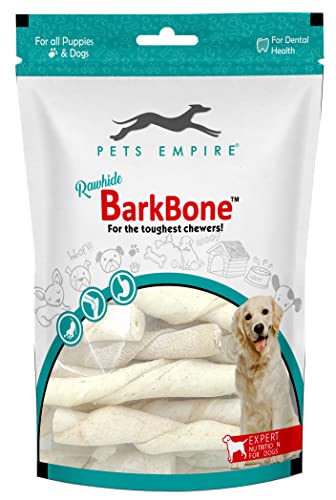 Image of Pets Empire Rawhide Chew Sticks for Puppies | Easily Digestible, High Protein Puppy Treats | White Sticks for Teething & Dental Health- 250g Pack