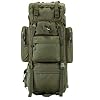 Greenpromise 70L Metal Holder Backpack Outdoor Sports Bag Military Tactical Bags Hiking Camping Waterproof Wear-Resistant Nylon Bag