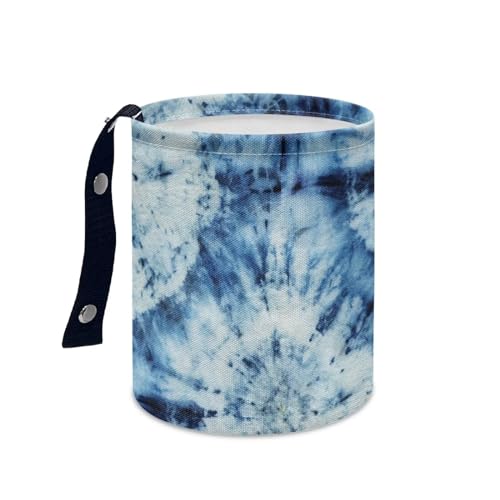 Image of Abstract Tie Dye Car Trash Can - Cute，Portable,Collapsible Back Seat, Front Console, Floor, or Hanging Headrest Waste Basket Car Garbage Bag