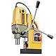 VEVOR Magnetbohrmaschine, 1200-W-Motor, magnetisch, elektrisch, 12500 N, Bohrdurchmesser von 40 mm, mit 2 Bohrspitzen, variable Geschwindigkeit, für Metalloberflächen, Gelb