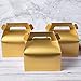 ONE MORE 25-Pack Gable Gold Candy Treat Boxes,Small Goodie Gift Boxes for Wedding and Birthday Party Favors Box 6.2 x 3.5 x 3.5 inch