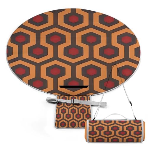 ADFGYERH Shining Overlook Picnic Blankets Round Foldable Lightweight, Beach Blanket