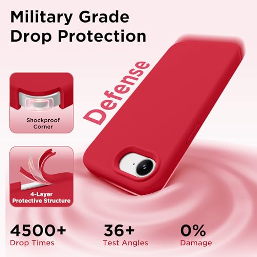 Image of GolbinBox Magnetic for iPhone 17e /16e Case, Silicone Cover, Red