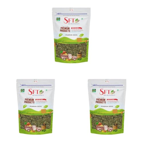 Image of SFT Pumpkin Seeds 500g - AAA Grade Seeds for Eating | Protein Rich Seeds | Healthy Diet Snacks | Rich in Protein (Pack of 3)