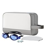 Gym Toiletry Bag, Waterproof Storage Organizer, Large Capacity Makeup Pack, Zippered Travel Accessories, Ideal Beach, Fitness, Vacation, 10,24 x 4,13 x 6,3 pulgadas, Fog Ash, Se référer au descriptif
