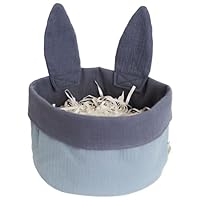 Papierdrachen Osternest mit Hasenohren Blau - aus Musselin - perfekte Frühlingsdekoration - Osterdeko