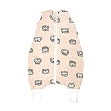 Neu! Schlafsack mit Füßen - Umklappbare Bündchen für noch mehr Komfort im Schlummersack! Hochwertige Füllung 100% Baumwolle Toller Schlafsack mit Füßen 2.5 TOG, Baby Schlafanzug Reißverschluss