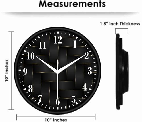 Image of Modern Wall Clock - Quartz Mechanism, Decorative Hanging Clock for Bedroom & Hall (Design 10 inch)