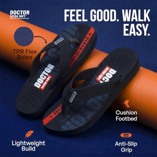 Image of DOCTOR EXTRA SOFT Slipper Care Orthopaedic and Diabetic Super Fitting Comfort Doctor Slipper, DR. Slipper, Flip-Flop, Slides and House Slipper for Men's Men's-FeelGood-D-31