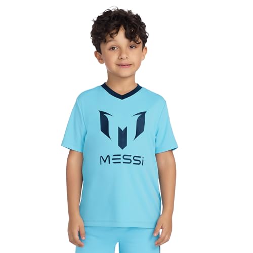Amazon.com: Messi Boys' Lifestyle Short Sleeve Top, Loose-Fit