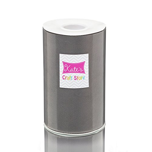 Silver Tulle 6in x 300ft (100 Yards) roll.
