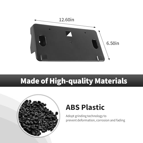 CheroCar Fit for Ford Bronco 2021-2025+ Front License Plate Mount Holder Bracket Frame Number Plate Holder Registration Plate Frame Exterior Accessories ABS Black - Thumbnail 2