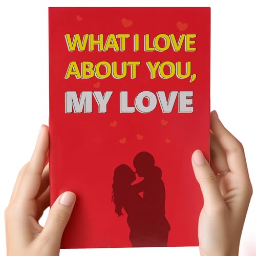 Image of Juqueasy What I Love About You: A Fill In The Blank Book of Reasons, Wedding Gift for Couple Men Women, Christmas Stocking Stuffer Gifts for Men Women Teens Him Her Husband Wife Boyfriend Girlfriend