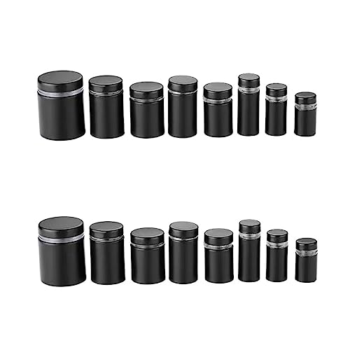 Vis d'espacement de panneaux en acier inoxydable noir au design épuré 12x25mm