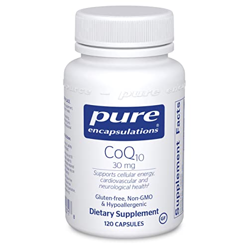 Pure Encapsulations CoQ10 30 mg | Coenzyme Q10 Supplement for Energy, Antioxidants, Brain and Cellular Health, Cognition, and Cardiovascular Support* | 120 Capsules