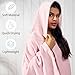 Brentfords Kapuzen Handtuch Poncho für Erwachsene, groß, zum Baden, Schwimmen, Surfen, Strand, saugfähige Mikrofaser, Damen und Mädchen, schnell trocknender Handtuch-Poncho, Blassrosa