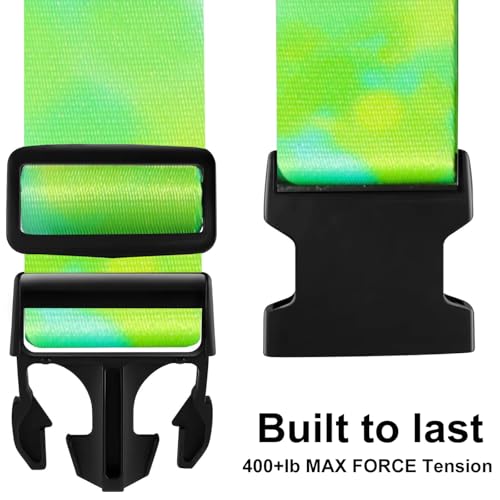 Image of Luggage Straps for Suitcases TSA Approved-2 Pack Bright Personalized Luggage Belt Strap for Suitcase /Carry On Bag Luggage Accessories for Travel (Watercolor-Green)