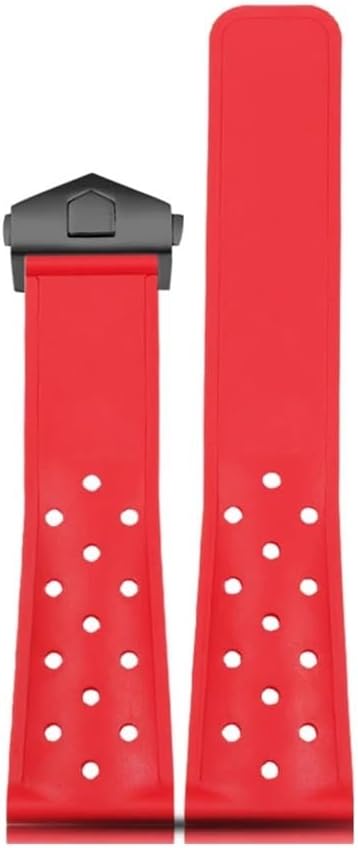 22mm Soft Rubber Silicone Watchband Fit For TAG HEUER Strap Watch Band Waterproof Bracelet Folding Buckle