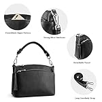 S-ZONE Small Genuine Leather Top Handle Handbags for Women Shoulder Bag Crossbody Purse - Image 5