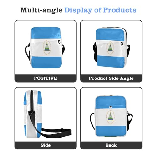 Nicaragua Flag Nicaraguan National Blue mens messenger bag Crossbody Bags For Women Womens Cross Body Purses Adjustable Strap for Travel business4