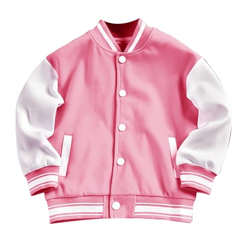 Kids Baseball Jackets Boys Girls Fit School Daily Jacket Casual Lightweight Button Cardigan Winter Coat Outfits