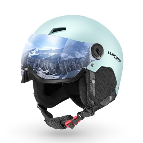 LUMDEER Kyro Leicht & Sicher Skihelm mit Visier Klappbar für Herren Damen