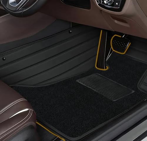 Image of KA10 10D Compatible with BYD eMax 7 Custom Fitted Faux Leather 10D Antiskid Car Floor Mats - Black
