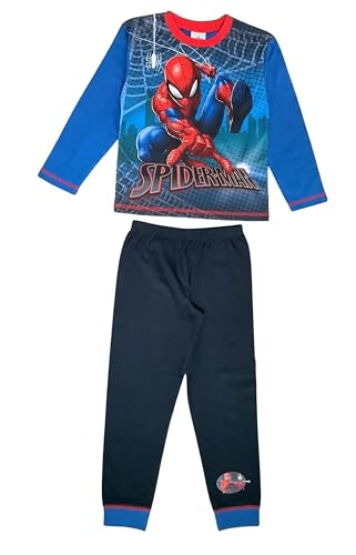 Marvel Spider-Man Boys Pyjamas Character Nightwear, Blue, Age 7-8 Years