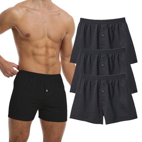 Cotton Boxers Shorts Mens Stretch Knit Boxer Shorts Solid Underwear Plaid Striped Cotton Sleep Short Tartan