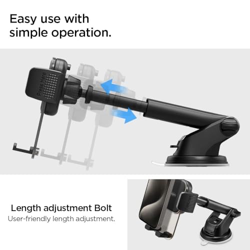 Image of CHO KU REI Dashboard & Windshield Car Mobile Holder [Strong Suction Cup][360 Rotational][Stable Hold] Compatible with Most Smartphone Devices - Black