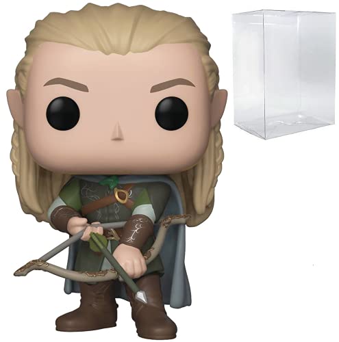Figura de vinilo de El Señor de los Anillos - Legolas Funko Pop! (incluye funda protectora de caja pop compatible), El Señor de los Anillos - Legolas, multicolor, 3.75 pulgadas