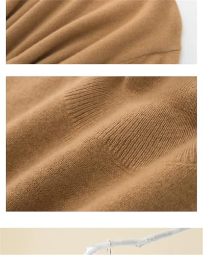 Dcvmvmn Men's Half High Collar Solid Color Sweater Cashmere Blouse Autumn/Winter Pullover3