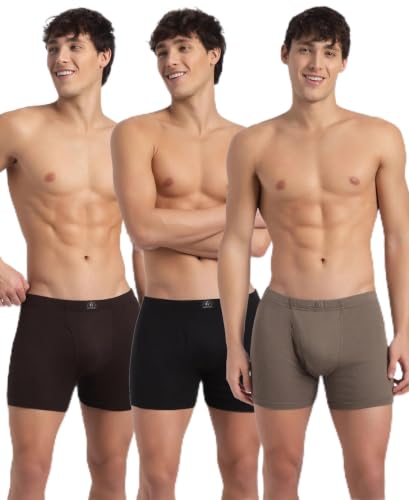 Image of Jockey 8008 Men Super Combed Cotton Rib Solid Boxer Brief with Ultrasoft and Durable Waistband (Pack of 3)