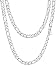 PROSTEEL Mens Necklace Figaro Chain For Men 22 Inch Stainless Steel Chains Necklaces