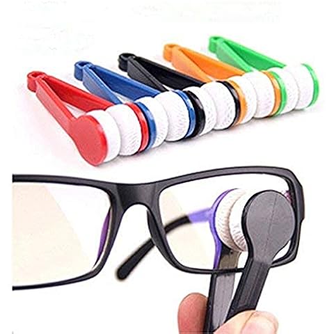12 pcs Mini Sun Glasses Eyeglass Microfiber Spectacles Cleaner Brush Cleaning Tool（Random Color） Cover
