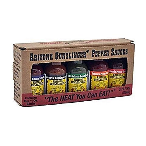 RetailSource Arizona Gunslinger Mini's Variety Hot Sauces - 0.75 oz., 5 pc Cover