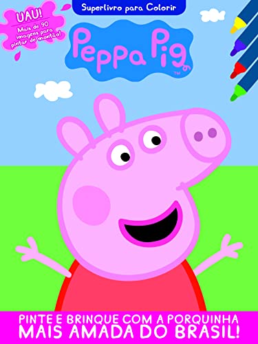 Peppa Pig – Superlivro para colorir com adesivos: