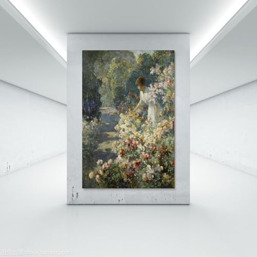 Toile Abbott Fuller Graves Mer de fleurs 60 x 90 tableau floral impression - 6
