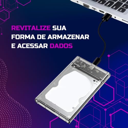 Case para HD USB 2.0 Notebook Computador - Proteja Seus Dados com Estilo e Portabilidade!