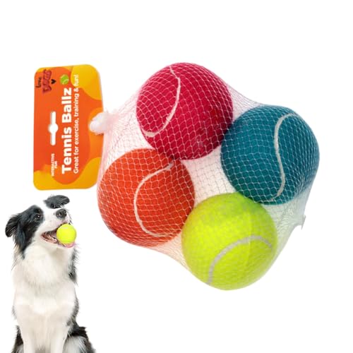 Pelotas para perros para masticadores agresivos, juguetes masticables para perros, juguetes chirriantes, 4 juguetes para masticar cachorros, juguetes para mascotas, juguetes interactivos para perros,