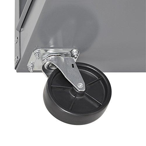 Edsal SC2024 Industrial Gray Commercial Service Cart, Steel, 500lbs Capacity, 24" Width x 32" Height x 36" Depth, 2 Shelves - Thumbnail 3