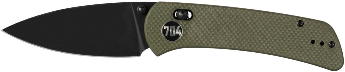 Harbor Master EDC Folding Pocket Knife with Crossbar Lock | 3" Leaf Blade, D2 Steel, G10 Handle, Reversible Pocket Clip | Olive Drab Green
